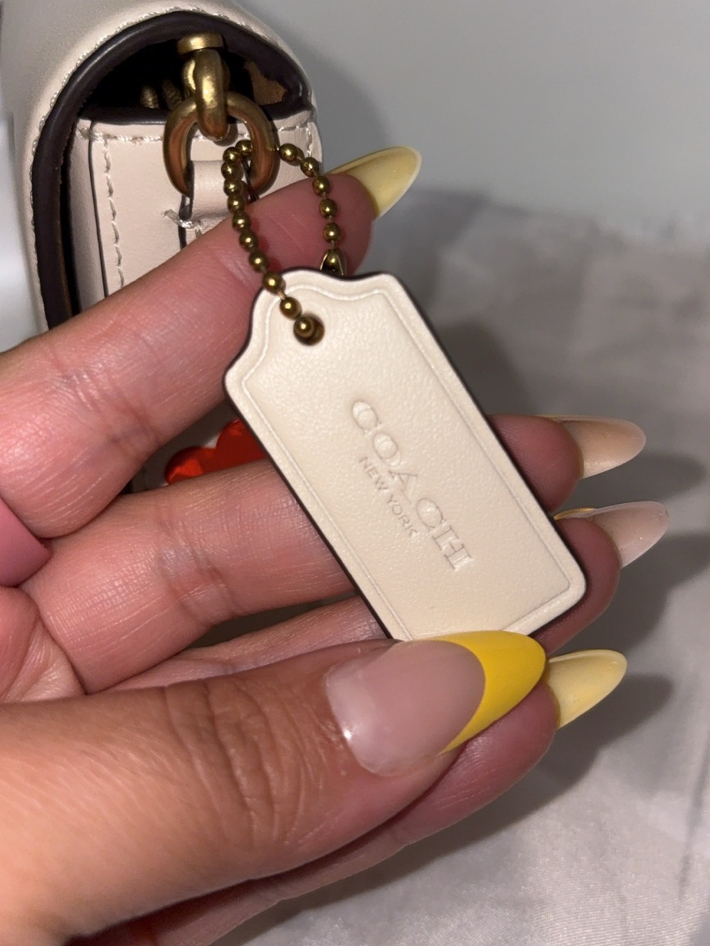COACH Cream Leather Crossbody with Playful Sticker Motifs - Picture 2 of 6